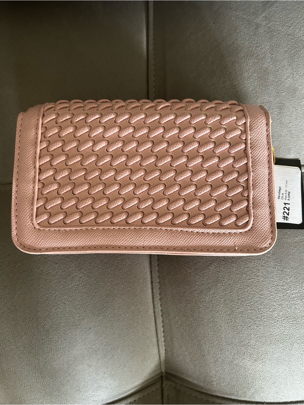 bebe Dusty Rose Woven-Texture Wallet